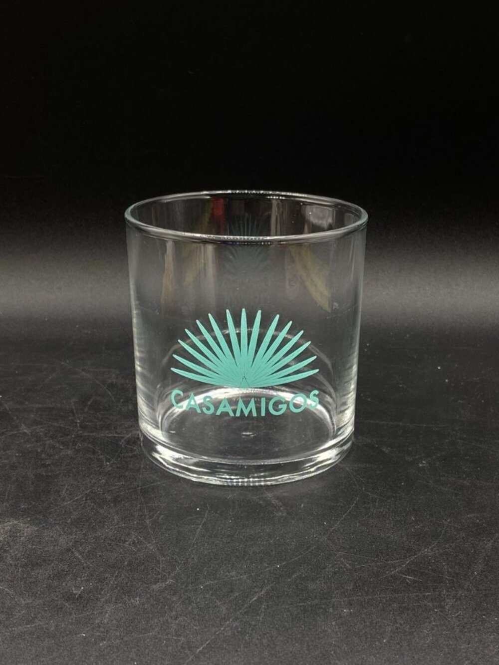 Casamigos Tequila Rocks Blue Green Teal Aqua Glass Single